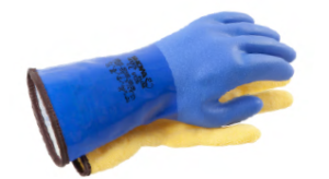 Gants Secs Bleus Avec Doublure - Taille M
