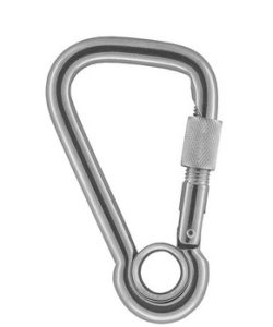 Mousqueton Inox Avec Vis De Sécurité - 60mm
