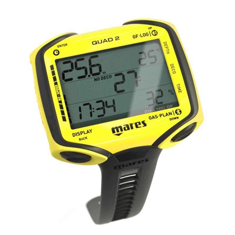 QUAD 2 - Ordinateur De Plongée - Jaune Fluo